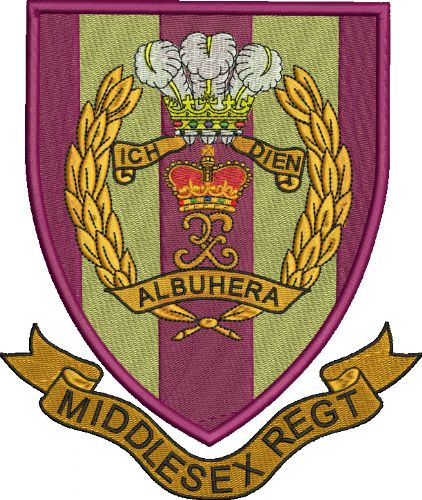 Middlesex Regiment Embroidered badge
